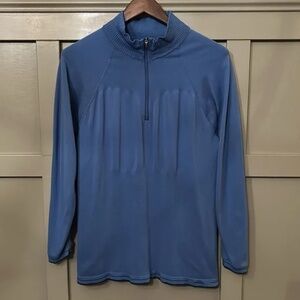Patagonia Capilene Quarter Zip Pullover Long Sleeve Top Blue Size XL